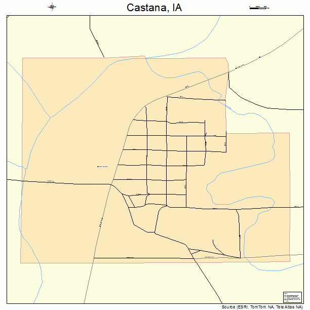 Castana, IA street map