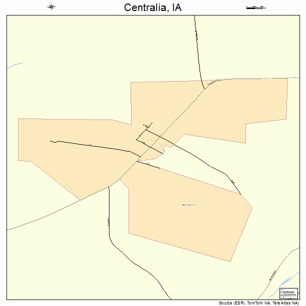 Centralia, IA street map