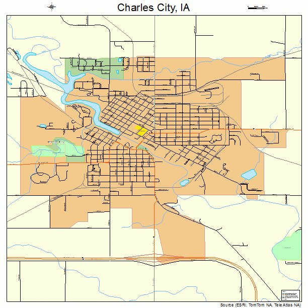 Charles City, IA street map