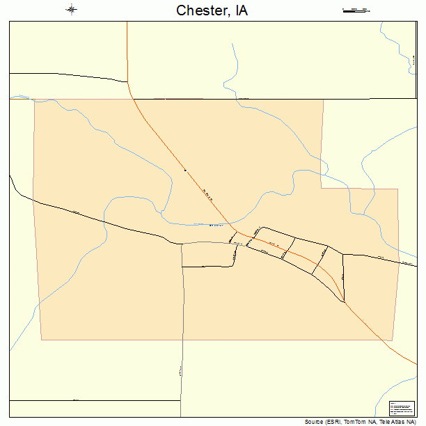 Chester, IA street map
