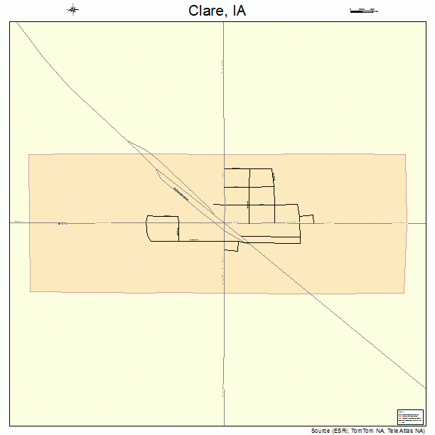 Clare, IA street map