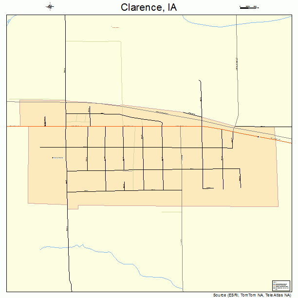 Clarence, IA street map