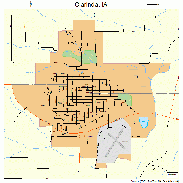 Clarinda, IA street map