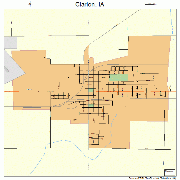 Clarion, IA street map