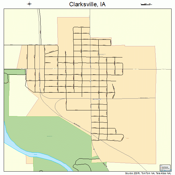 Clarksville, IA street map