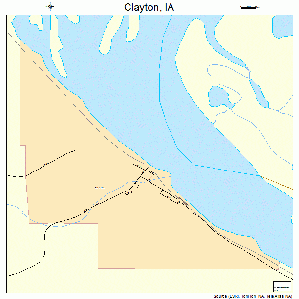 Clayton, IA street map