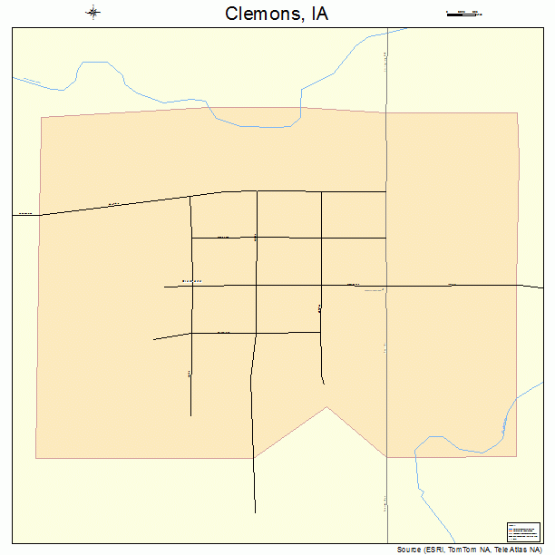 Clemons, IA street map