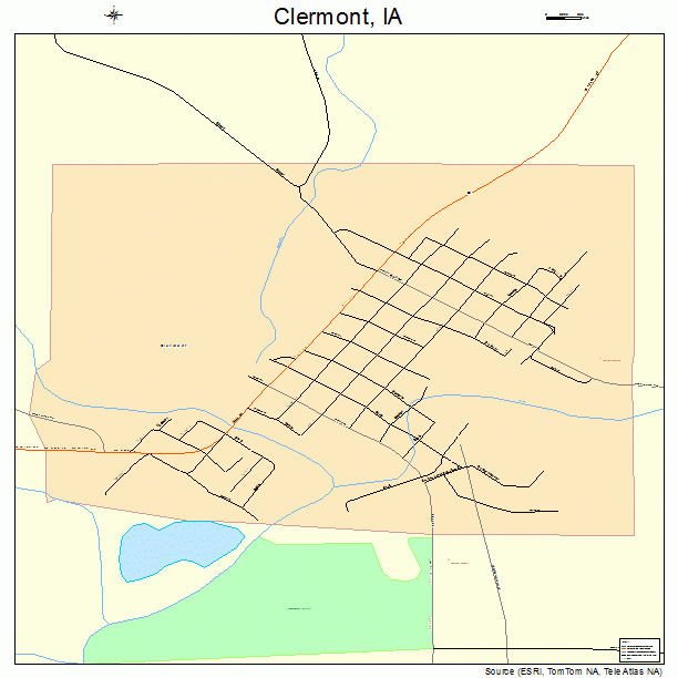Clermont, IA street map