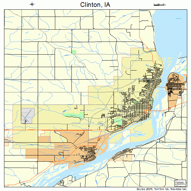 Clinton, IA street map