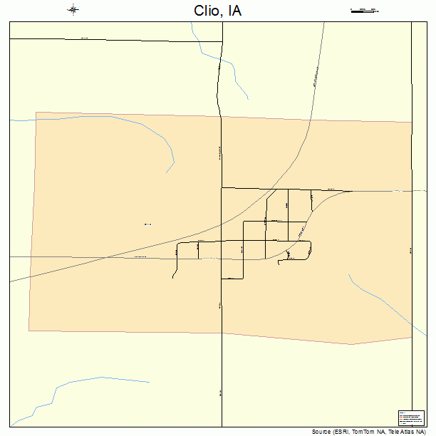 Clio, IA street map