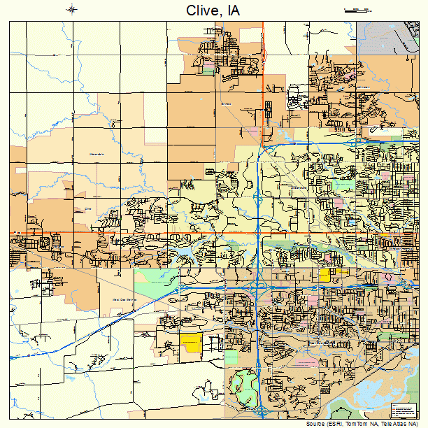 Clive, IA street map