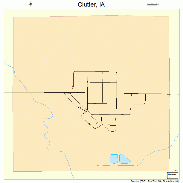 Clutier, IA street map