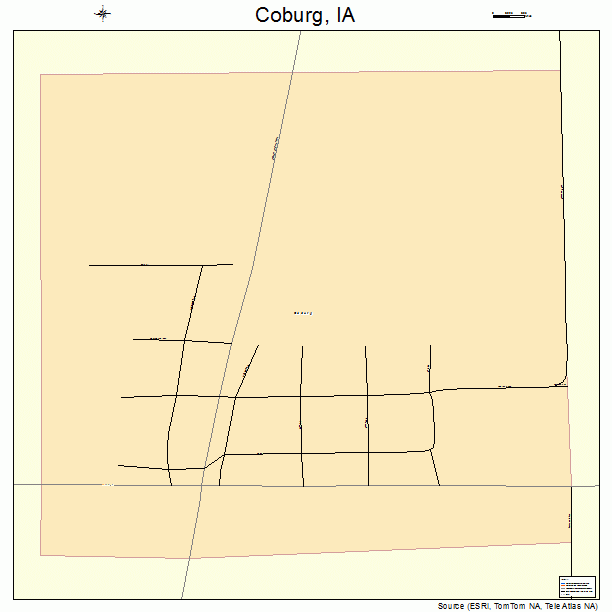 Coburg, IA street map