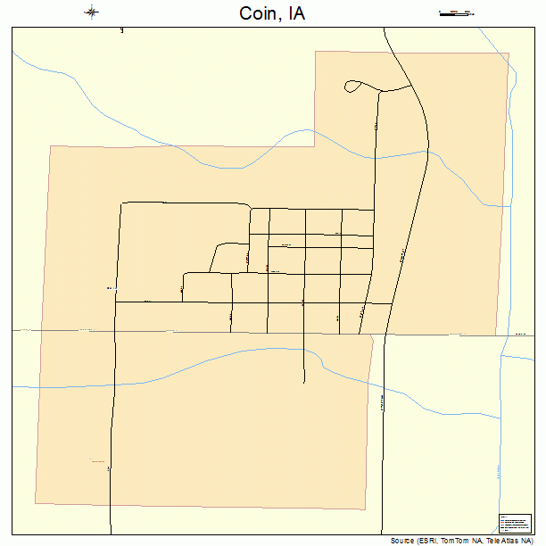 Coin, IA street map