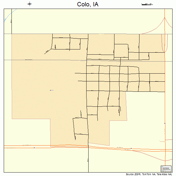 Colo, IA street map