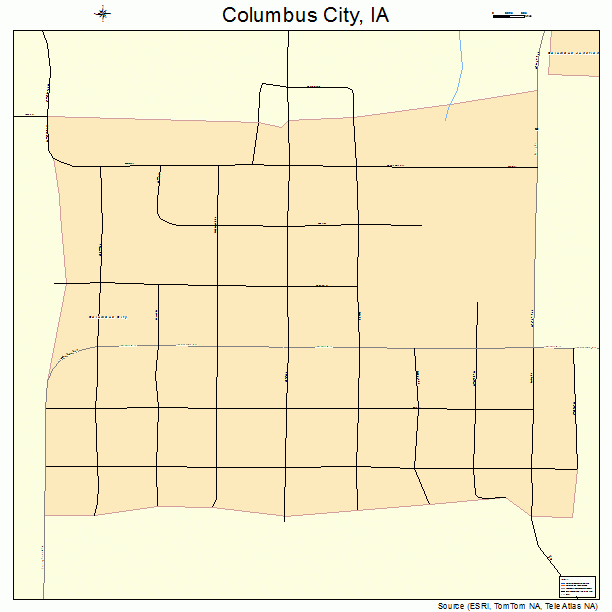 Columbus City, IA street map
