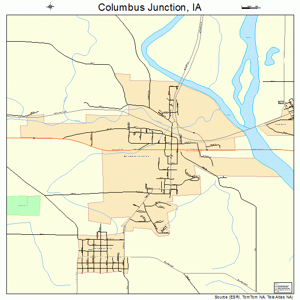 Columbus Junction, IA street map