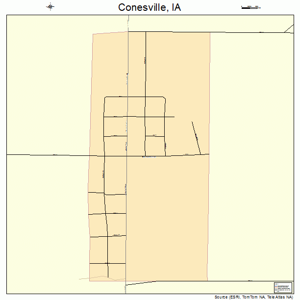 Conesville, IA street map