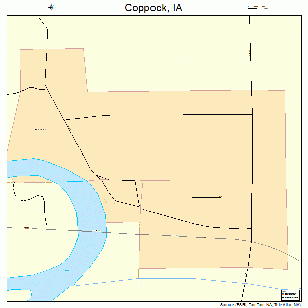 Coppock, IA street map