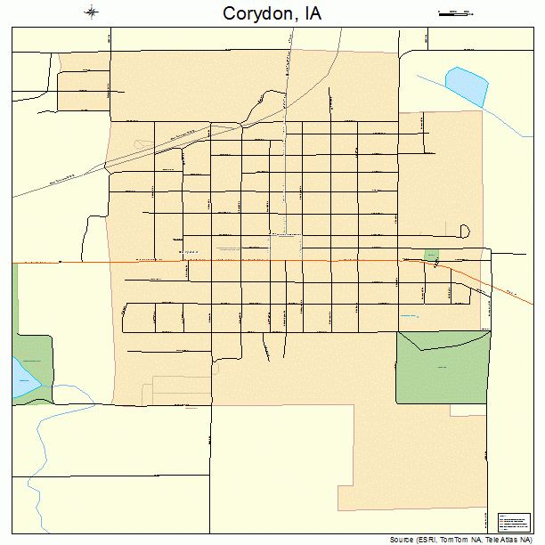 Corydon, IA street map