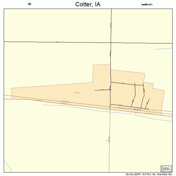 Cotter, IA street map