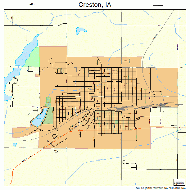 Creston, IA street map