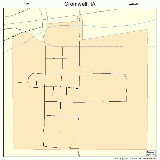 Cromwell, IA street map