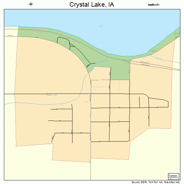 Crystal Lake, IA street map