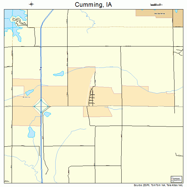 Cumming, IA street map