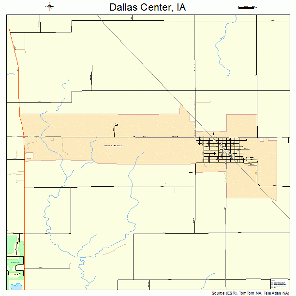 Dallas Center Iowa Street Map 1918255