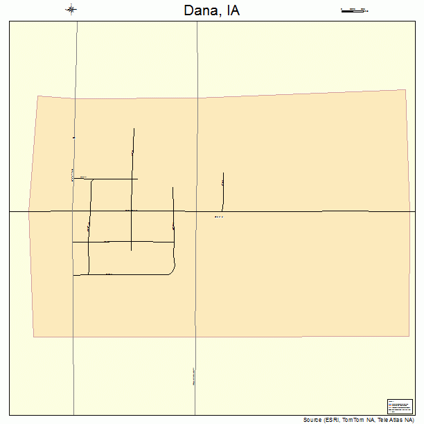 Dana, IA street map
