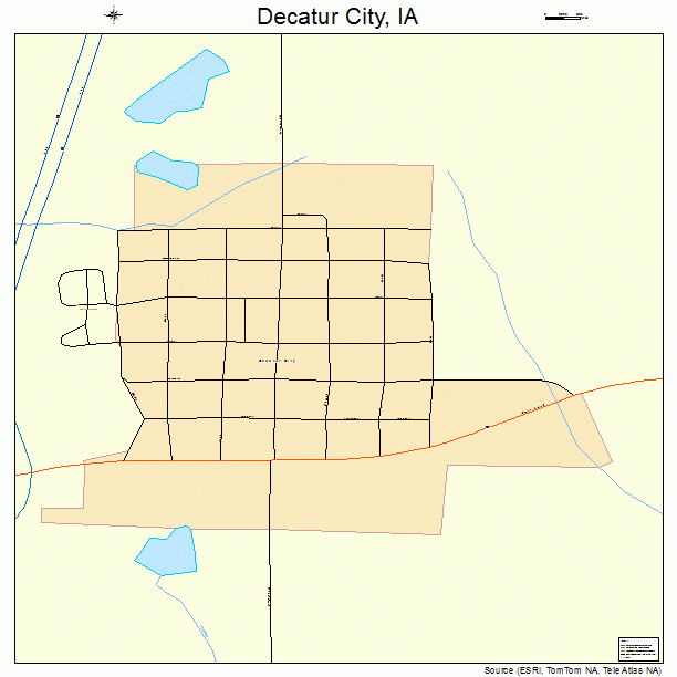 Decatur City, IA street map