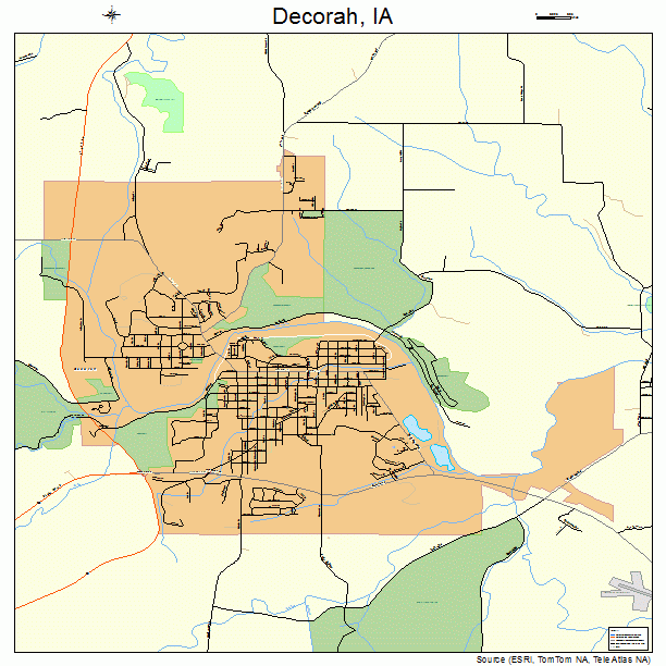 Decorah, IA street map