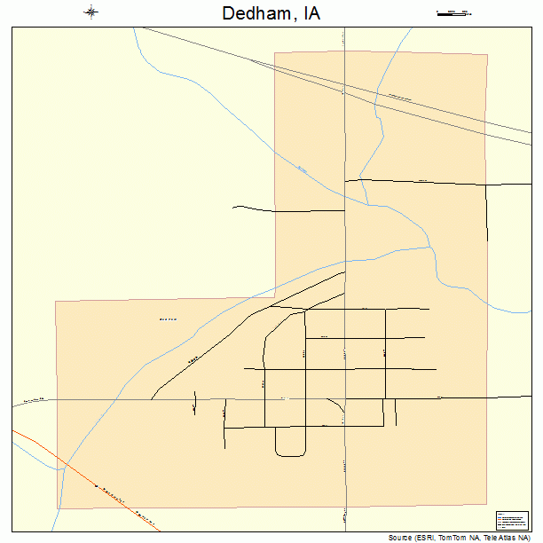 Dedham, IA street map