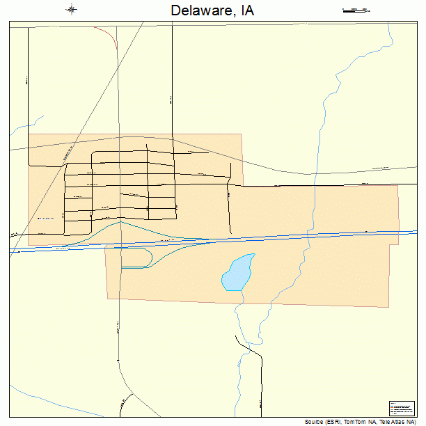 Delaware, IA street map