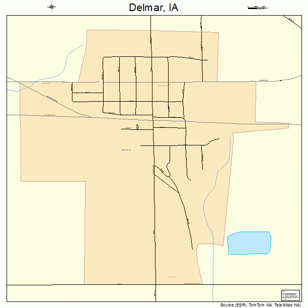 Delmar, IA street map