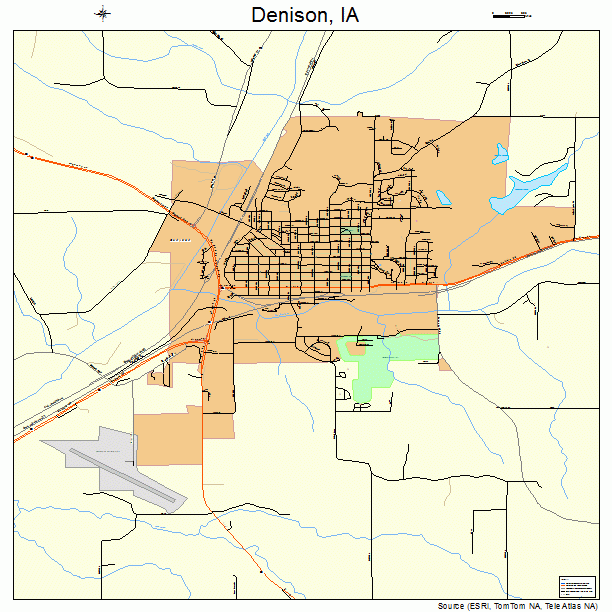 Denison, IA street map