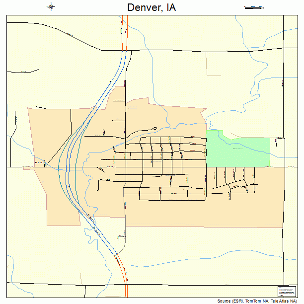 Denver, IA street map