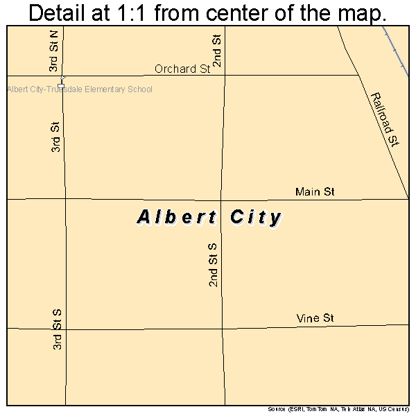 Albert City, Iowa road map detail