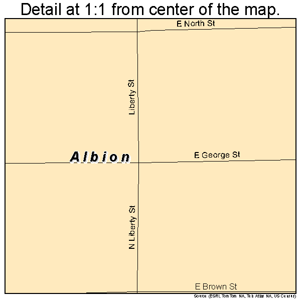 Albion, Iowa road map detail
