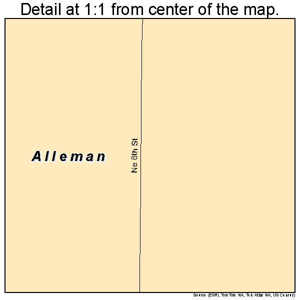 Alleman, Iowa road map detail