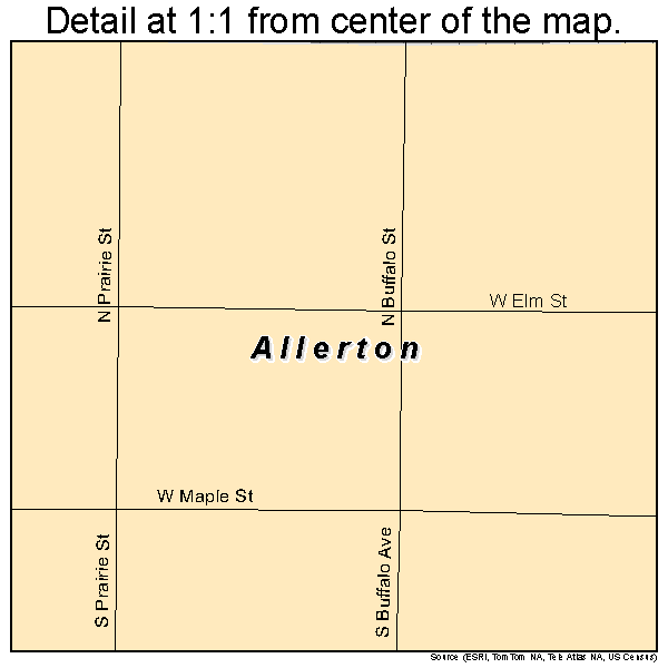 Allerton, Iowa road map detail