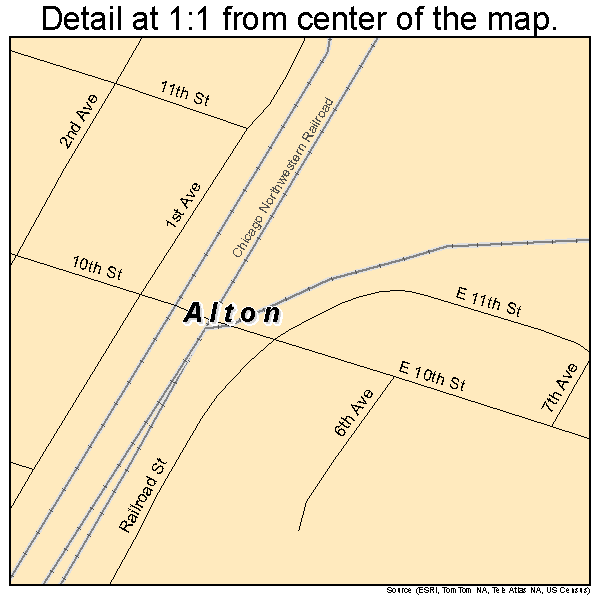 Alton, Iowa road map detail