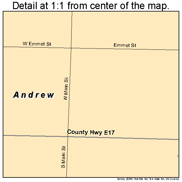 Andrew, Iowa road map detail