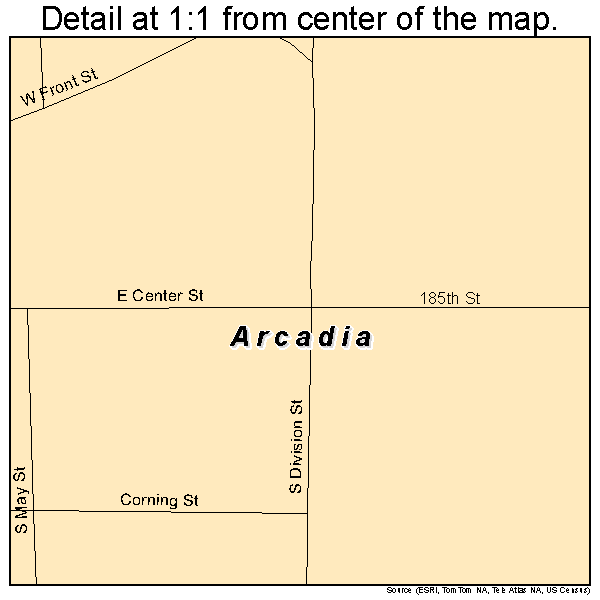 Arcadia, Iowa road map detail