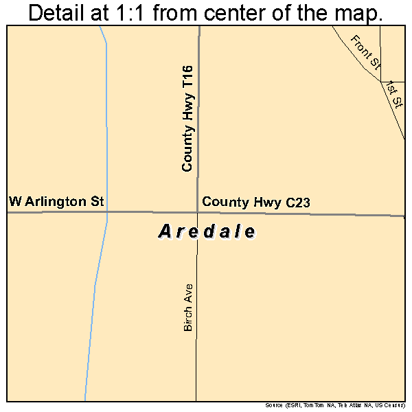 Aredale, Iowa road map detail