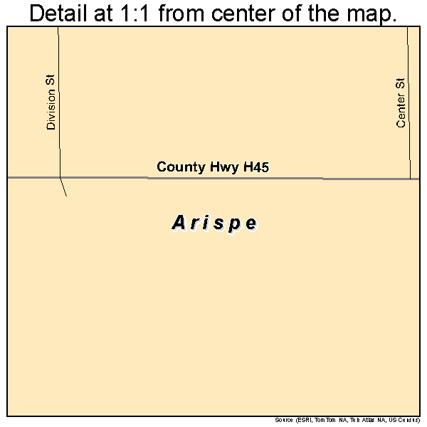 Arispe, Iowa road map detail