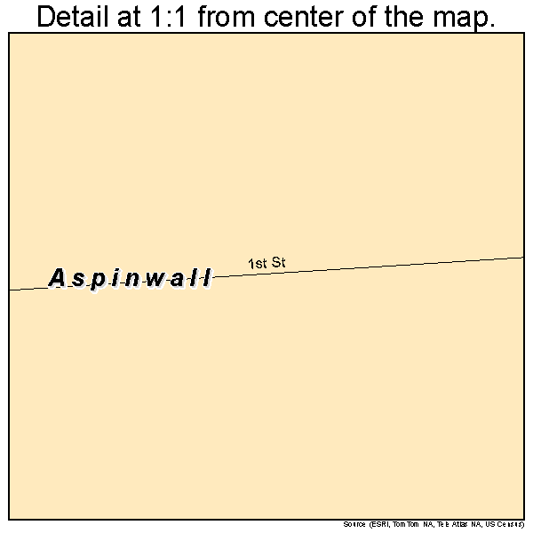 Aspinwall, Iowa road map detail