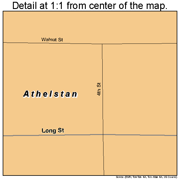 Athelstan, Iowa road map detail