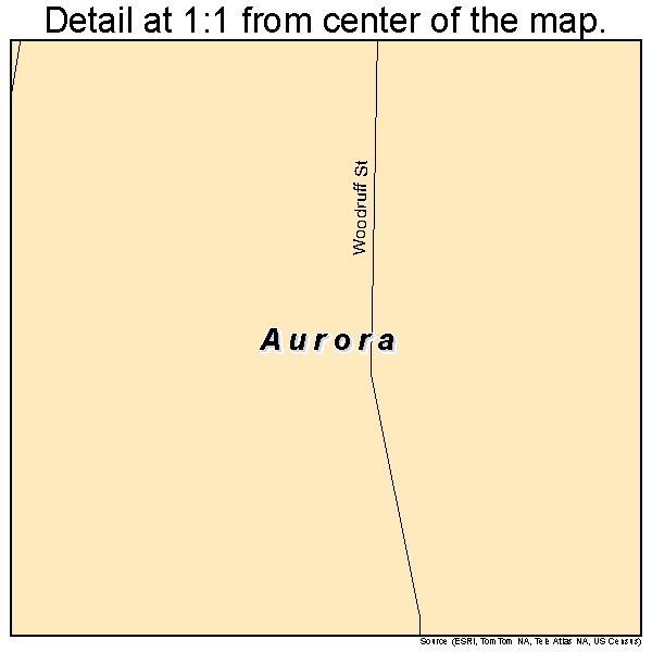 Aurora, Iowa road map detail